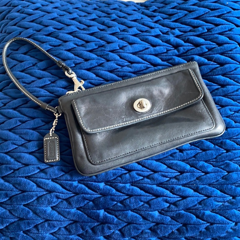 Black Vintage Coach Wristlet